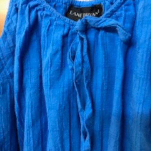 LANE BRYANT UEC Plus Size 14 Shirred Waist Cami Tank Top Summer French Blue - Picture 7 of 14